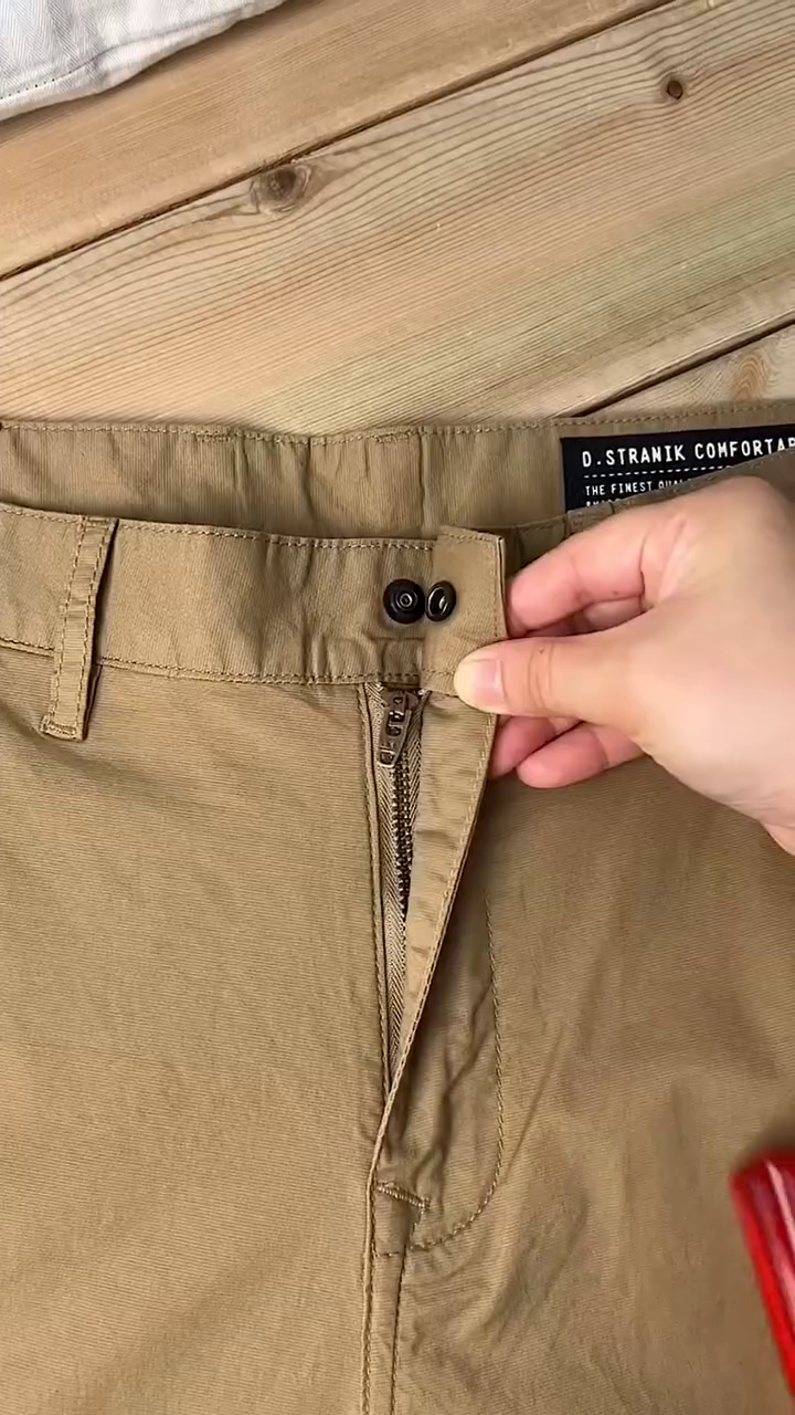 Men's Slim Fit Formal Dress Pants, Khaki Business Trousers, Classic Flat Front, Professional Wear - Image 5