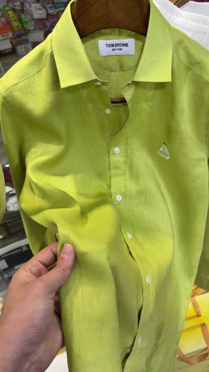 Men Light Green Solid Shirt - Image 5
