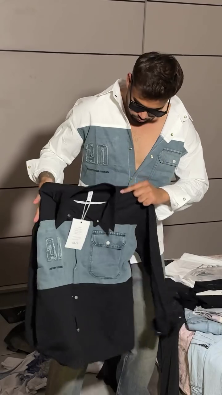 Standard Colourblocked Casual Shirt with Contrast Pockets - Image 10