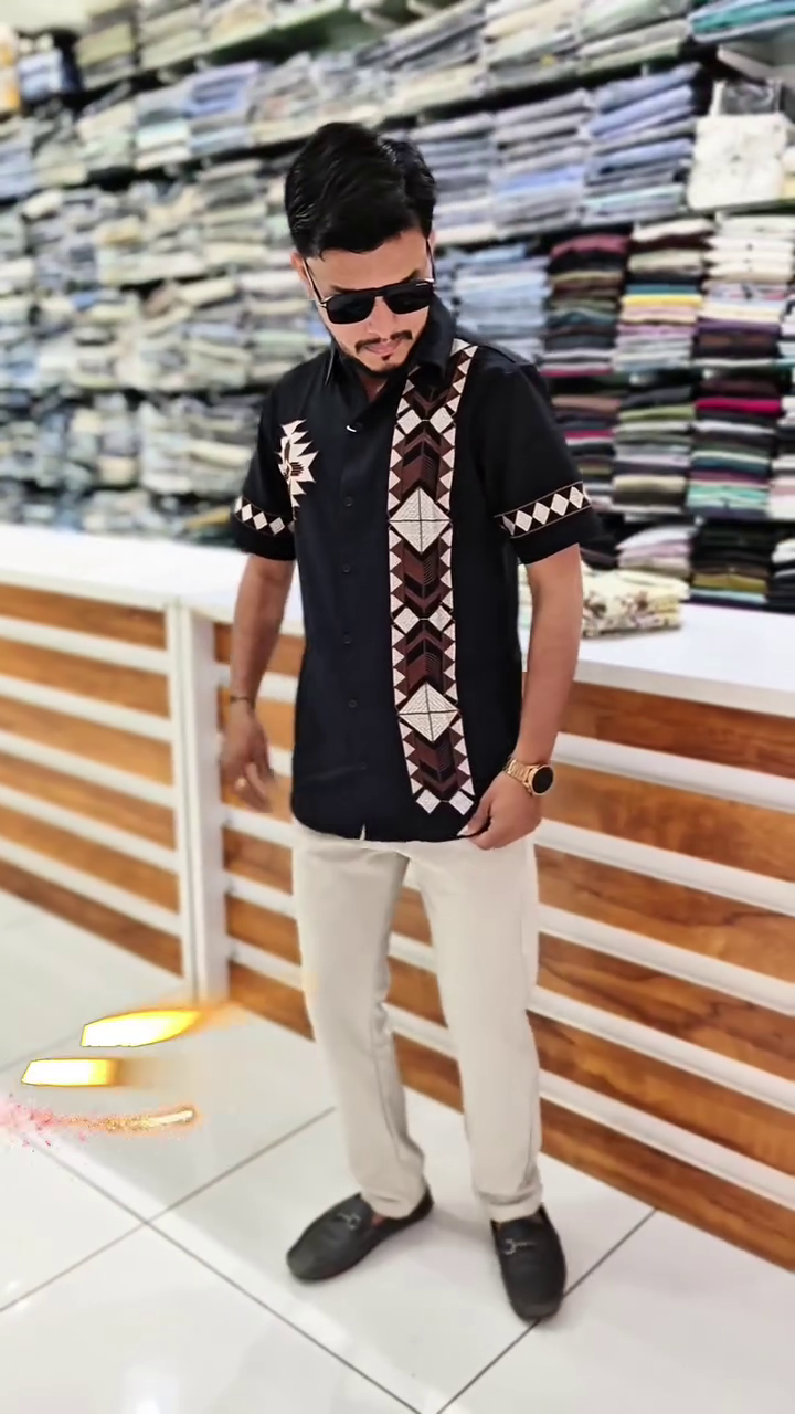Smart Placement Printed Oversized Cotton Casual Shirt - Image 2
