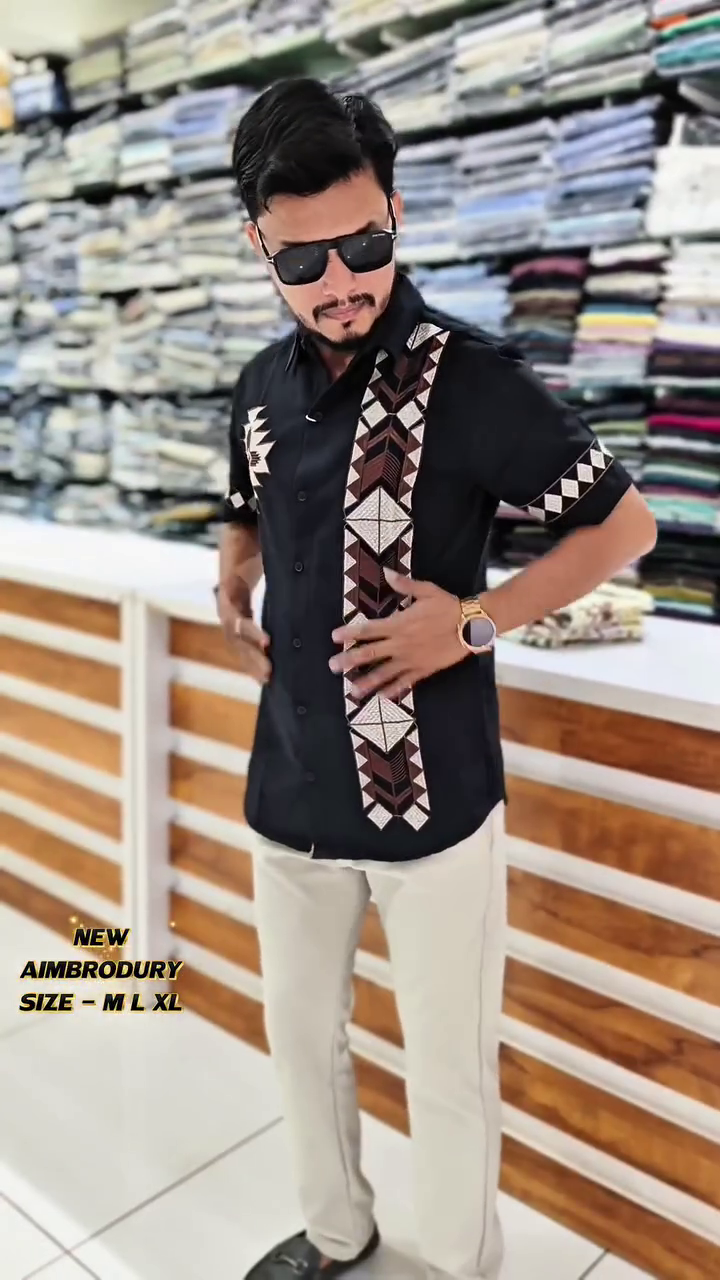 Smart Placement Printed Oversized Cotton Casual Shirt - Image 9