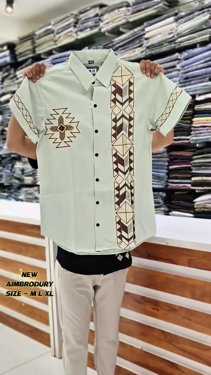 Smart Placement Printed Oversized Cotton Casual Shirt - Image 5