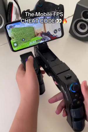 iPega PG-9057 Wireless Bluetooth Instant Game Shooting Gamepad Joypad for Android Smartphone, Android Tablet, Android TV Box and Windows XP 7 8 with Max 6 inch Clamp Holder