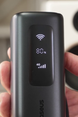 Foxin Fist 10000mAh 10k Mini Power Bank | 22.5W Super Fast Charging | Built-in Type-C Cable & PD Output | Small Pocket Size | for iPhones/Android Mobiles & Other Devices | Made in India - Black