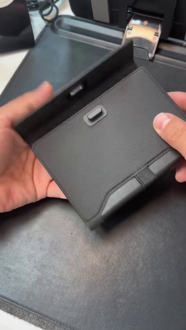 Spigen Leather Passport Card Holder Passport Wallet Travel Documents Organizer Protector Passport Holder Travel Accessories with RFID Blocking Technology SIM Card Pin Included - Black - Image 2