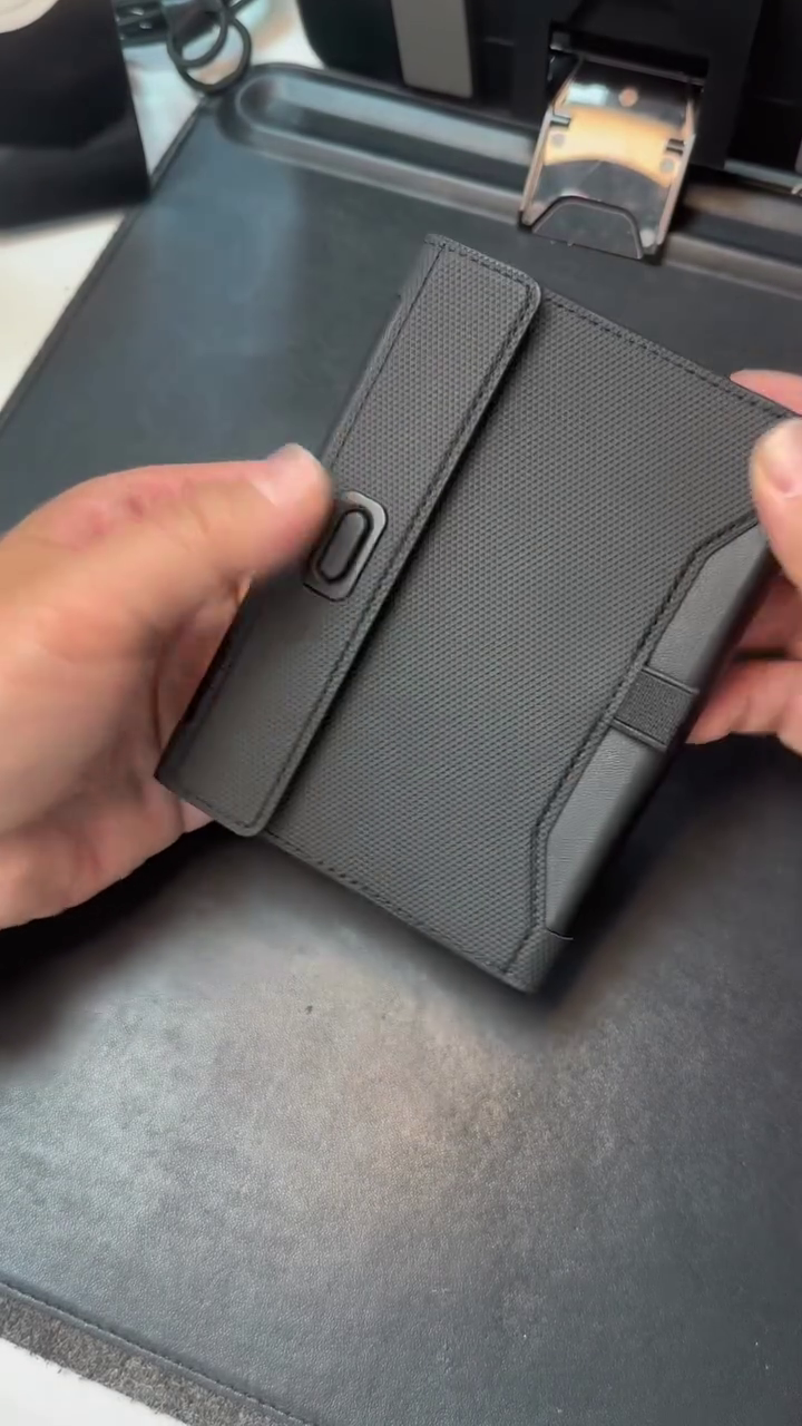 Spigen Leather Passport Card Holder Passport Wallet Travel Documents Organizer Protector Passport Holder Travel Accessories with RFID Blocking Technology SIM Card Pin Included - Black - Image 11