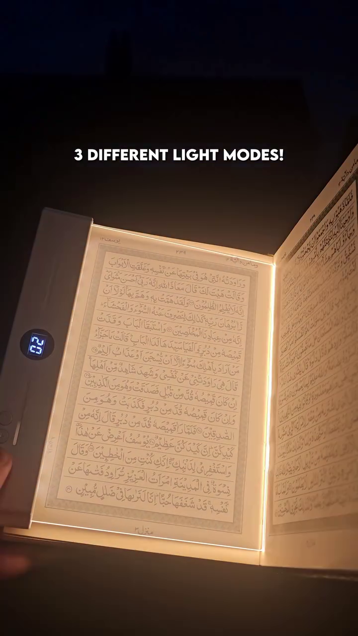 ELEPHANTBOAT® 3-Color LED Book Light for Night Reading, USB Cordless Night Reading Light for Book with LCD Battery Display, Rechargeable Desk Night Lamp - Image 5