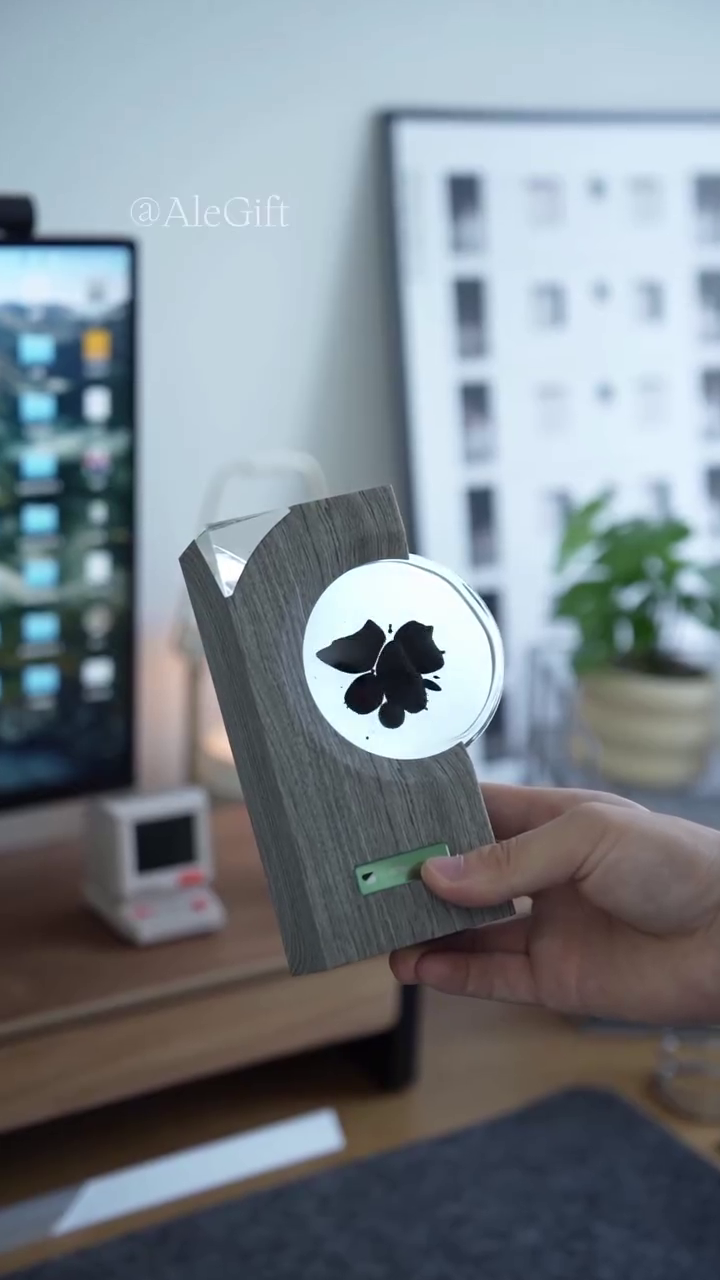 KuJo Ferrofluid Sound Visualizer | Sound Reactive Ferrofluid | Ferrofluid Speaker Music Mate | Dancing Ferrofluid Speaker Mate Music Rhythm Lamp | Computer Office Desktop Decor | Grey Elm |