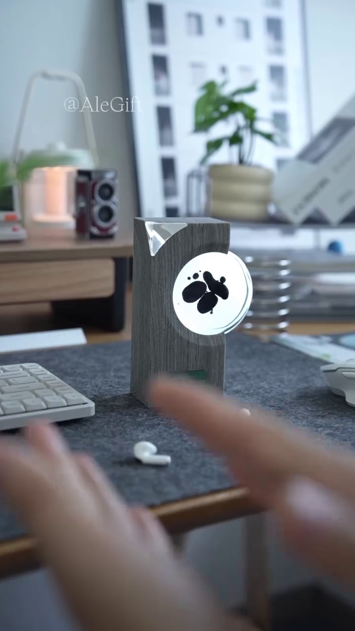KuJo Ferrofluid Sound Visualizer | Sound Reactive Ferrofluid | Ferrofluid Speaker Music Mate | Dancing Ferrofluid Speaker Mate Music Rhythm Lamp | Computer Office Desktop Decor | Grey Elm | - Image 6
