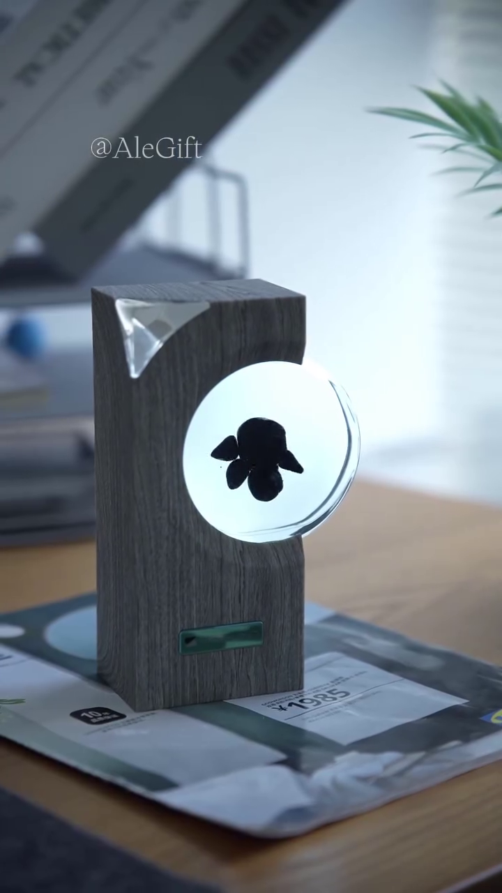 KuJo Ferrofluid Sound Visualizer | Sound Reactive Ferrofluid | Ferrofluid Speaker Music Mate | Dancing Ferrofluid Speaker Mate Music Rhythm Lamp | Computer Office Desktop Decor | Grey Elm | - Image 2
