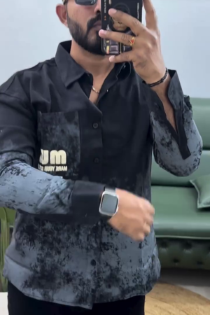 Men Classic Animal Printed Casual Shirt