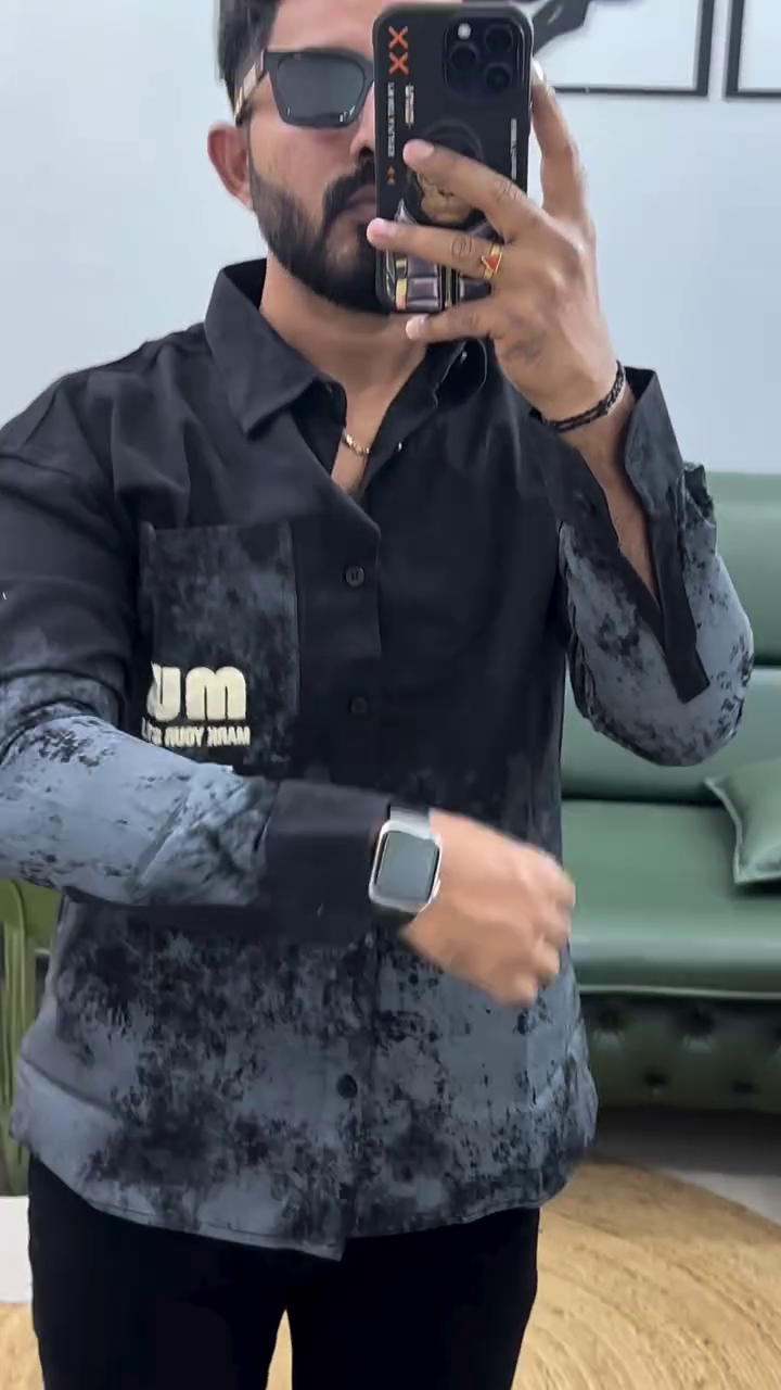 Men Classic Animal Printed Casual Shirt