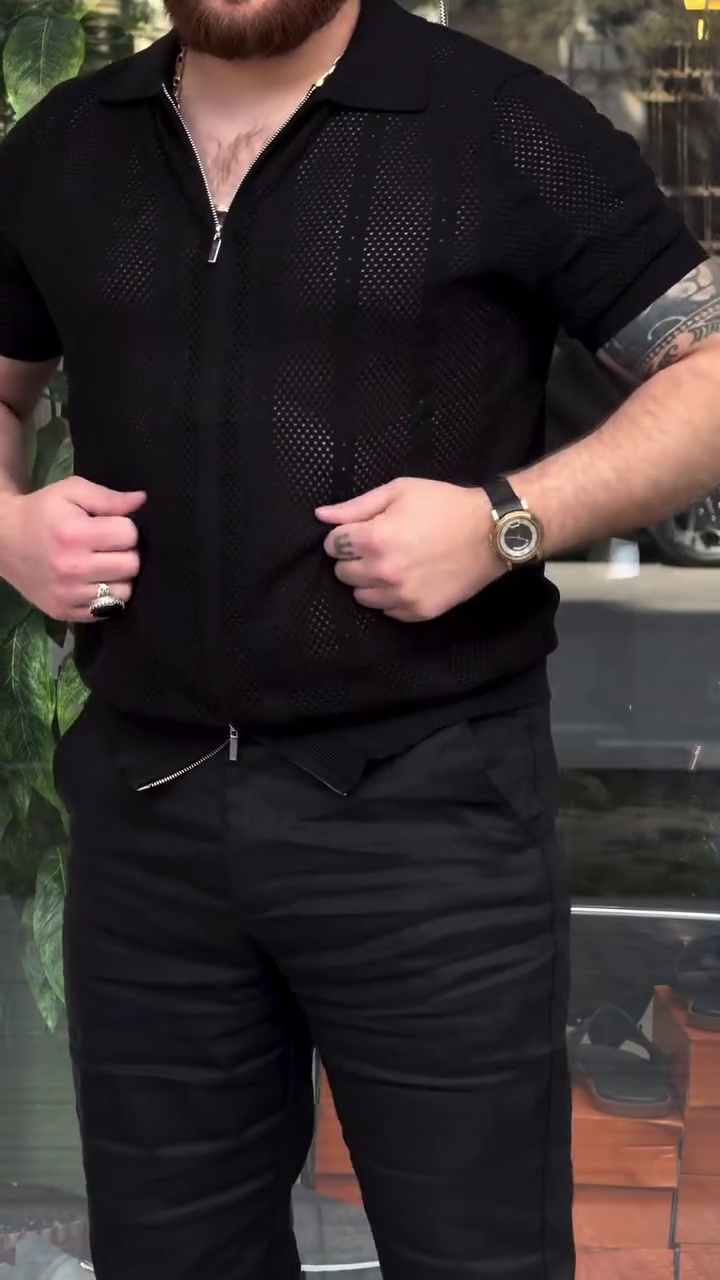 Men Printed Polo Collar T-shirt - Image 8