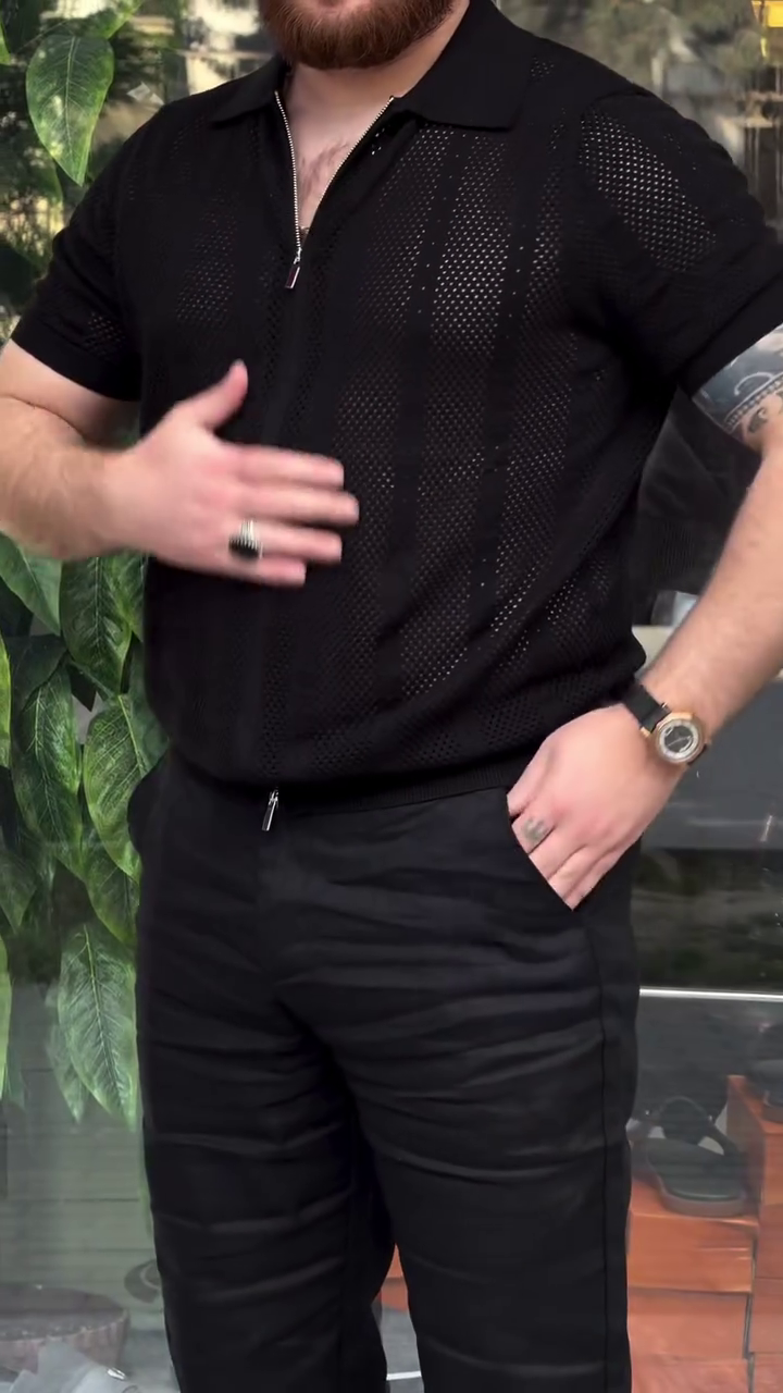 Men Printed Polo Collar T-shirt - Image 4