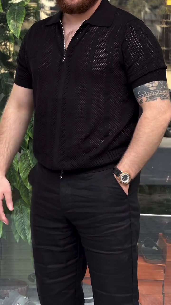Men Printed Polo Collar T-shirt - Image 3