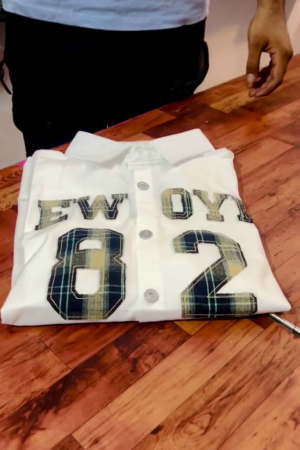 Men Spread Collar Graphic Printed Cotton Oversized Casual Shirt