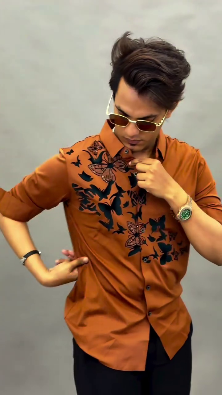 Slim Fit Floral Printed Casual Shirt - Image 12