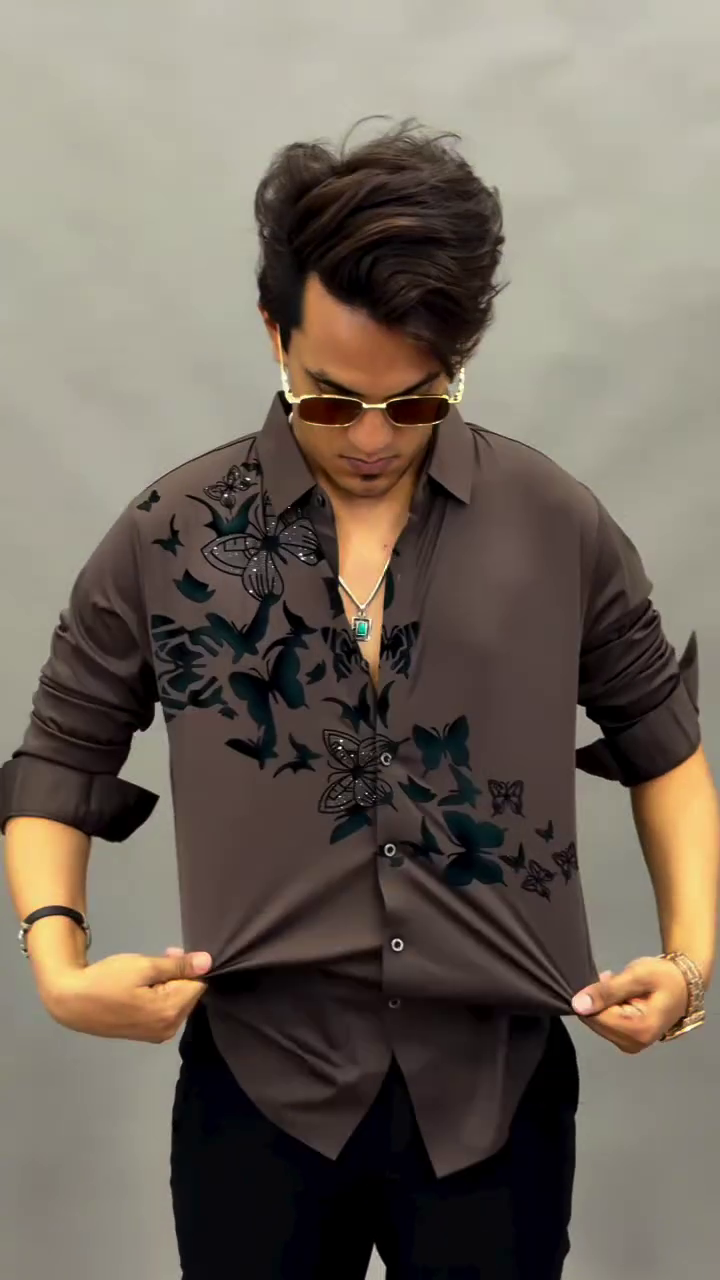 Slim Fit Floral Printed Casual Shirt - Image 5