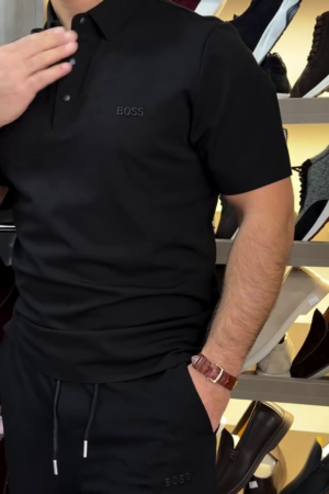 Polo Collar Pure Cotton Slim Fit T-shirt