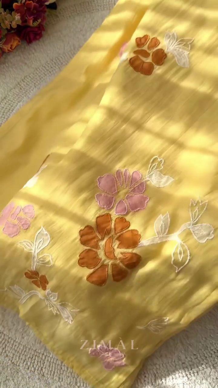 Women Floral Embroidered Cotton Kurta with Trousers & Dupatta - Image 5