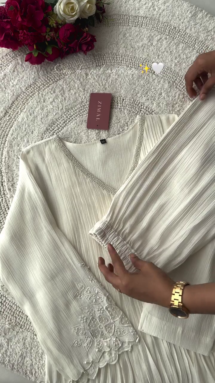 Woven Design V-Neck Pure Cotton Straight Kurta - Image 5