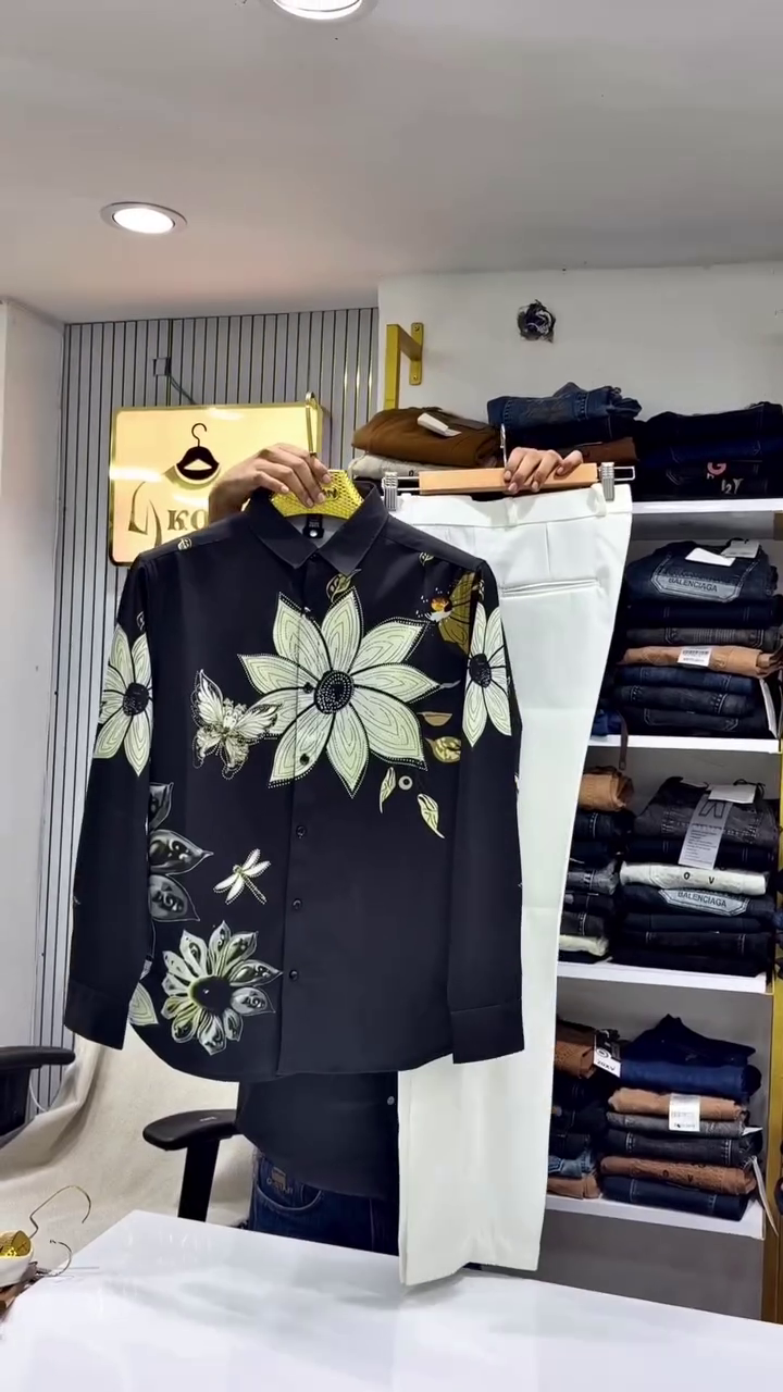 Creation Men's Exclusive Linen Fabric Position Print FULLSLEEV DESINER Shirt. - Image 6