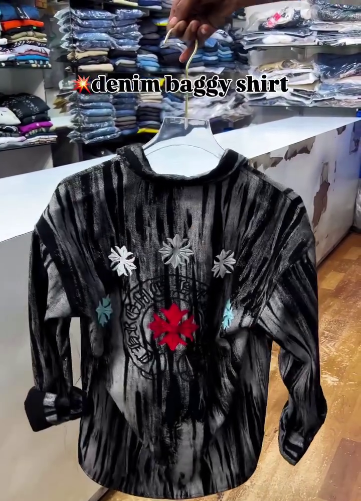 Men's Premium Multicolour Artistic Textured Shirt - Image 4