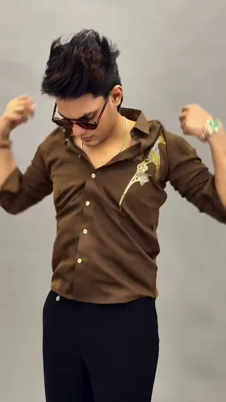 Men Embellished Slim Fit Party Shirt - Image 2