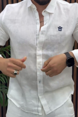 Men Pure Linen Shirt