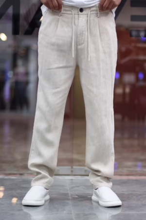 Men Relaxed Straight Leg Straight Fit Trousers