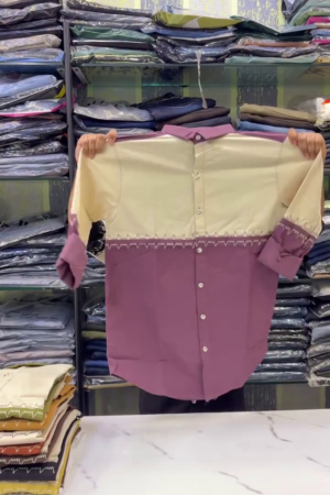 Standard Colourblocked Casual Shirt with Contrast Pockets