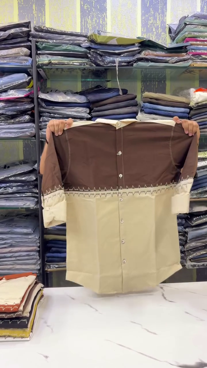 Standard Colourblocked Casual Shirt with Contrast Pockets - Image 7