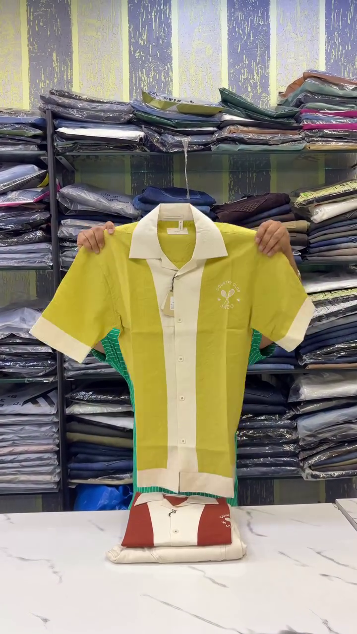 Elite Society Overized Boxy Fit Cuban Collar Cotton Shirt - Image 5